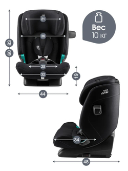 Автокресло 1/2/3 Britax Roemer ADVANSAFIX PRO Classic Deep Black, от 1 до 12 лет, 9-36 кг, isofix, черный