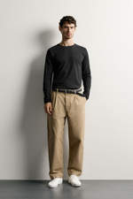 НАБОР ИЗ 3 БАЗОВЫХ ФУТБОЛОК SLIM FIT С ДЛИННЫМИ РУКАВАМИ — ZARA