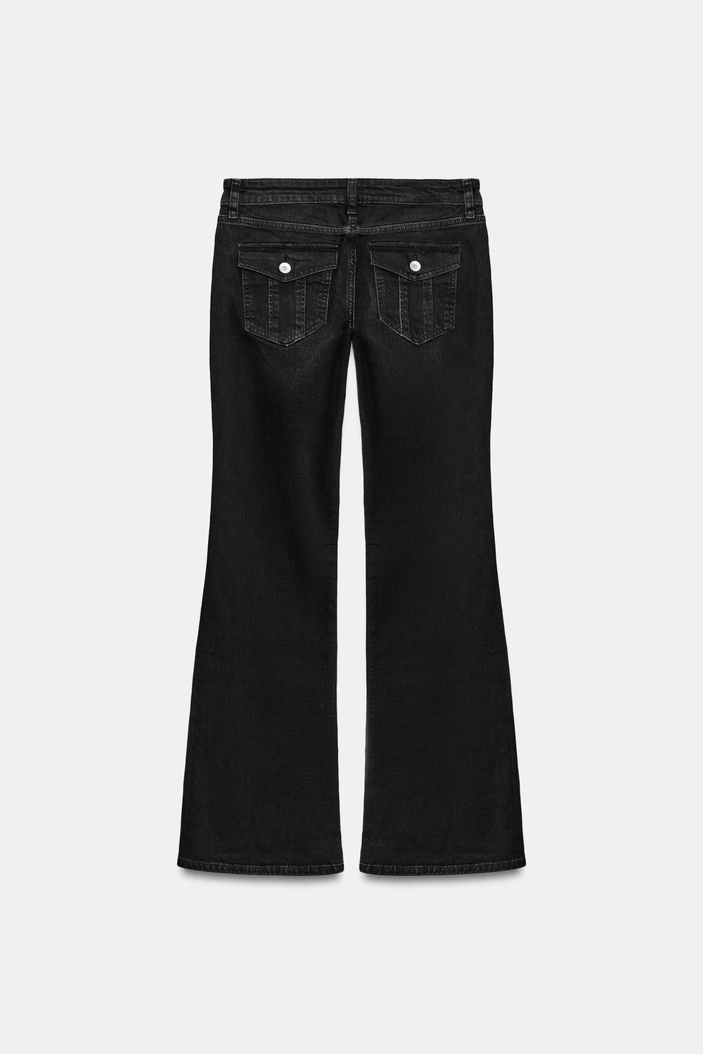ZARA ДЖИНСЫ TRF BOOTCUT С НИЗКОЙ ПОСАДКОЙ, ЧЕРНЫЙ