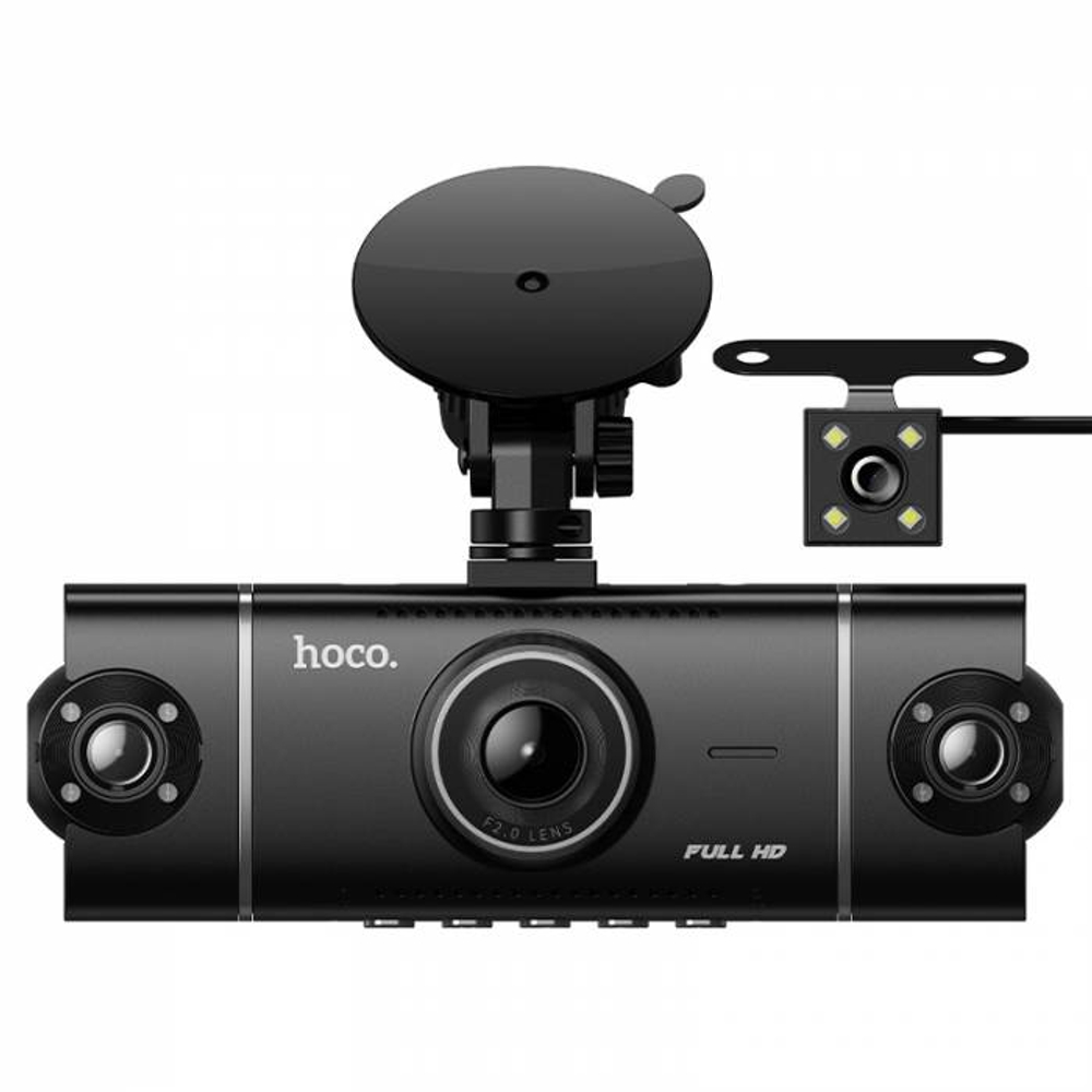 Видеорегистратор Hoco DV17 360° 4-камеры IPS дисплей