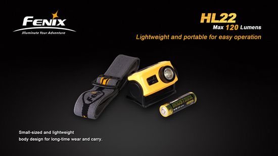 Налобный светодиодный фонарь Fenix HL22 серый 120 люмен