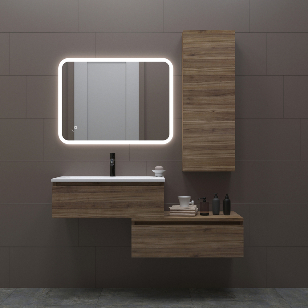 Зеркало MIXLINE "Колорит" ЭКОНОМ 600*800 (ШВ) сенсор выкл,светодиод подсв,универс.крепеж,без короба