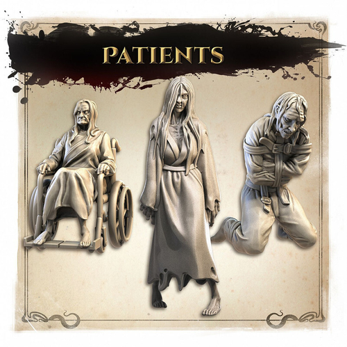 Пациент 1шт. Человек миниатюра для dnd, днд, pathfinder, фентези, Настольная игра, НРИ, Варгейм, РПГ