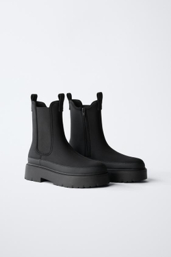 ZARA БОТИНКИ ЧЕЛСИ, ЧЕРНЫЙ