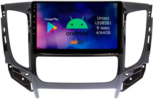 Магнитола для Mitsubishi L200 5 2015-2019 (климат), Pajero Sport 3 2016-2023 (МКПП), FIAT Fullback - Airok RM-2616 Android 12, SIM-слот