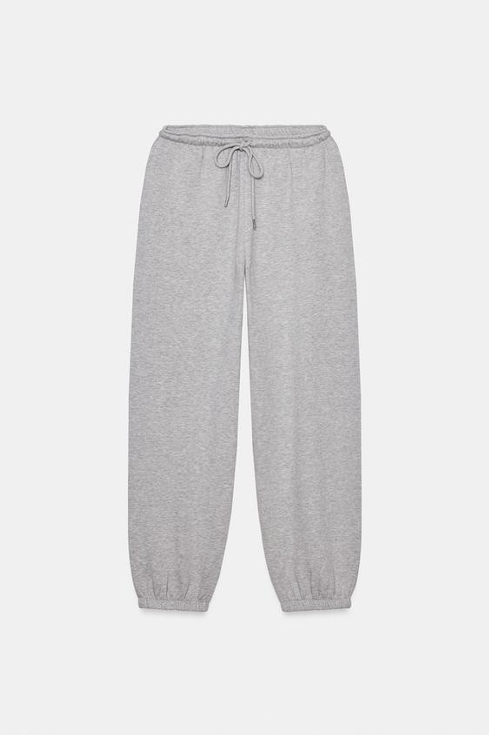 ZARA БРЮКИ-ДЖОГГЕРЫ ИЗ МЯГКОЙ ТКАНИ, СЕРЫЙ МЕЛАНЖ