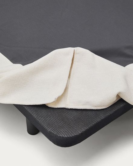 Кровать Jaira La Forma из белого шенилла со съемным чехлом для матраса 150x190 см
