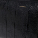 Balenciaga Barbes Leather Clutch Women"s Black