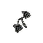 Кафф с двумя розами — Caviar Jewellery, черный