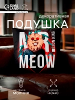 Декоративная подушка на молнии 40х40 см