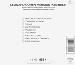 Leonard Cohen / Various Positions (CD)