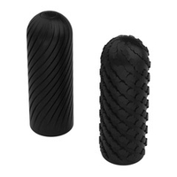 Черный двусторонний мастурбатор 10см ARCwave Ghost Reversible Pocket Manual Stroker CleanTech Silicone Male Masturbator Black