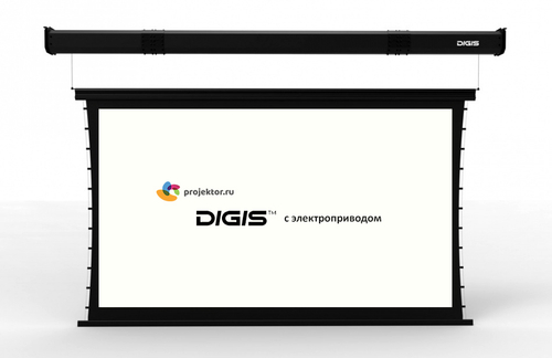 Экран потолочный Digis DSTA-16918 с электроприводом и растяжками 398x224 см (16:9)