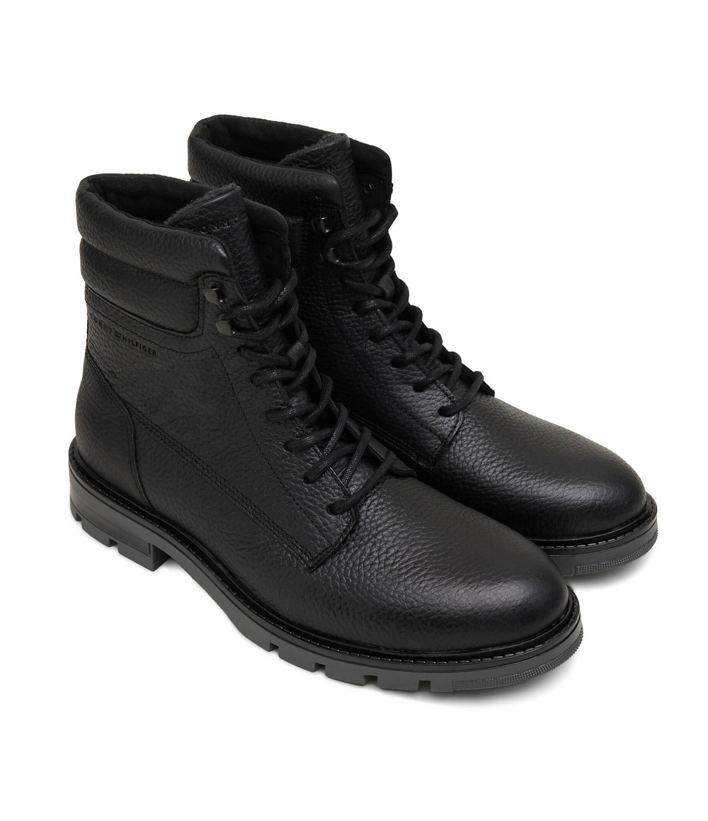 Кожаные трапперы warm padded Tommy Hilfiger - черный(FM0FM04802)