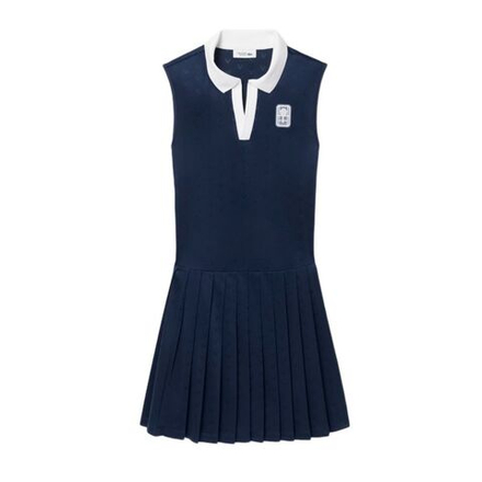 Теннисное платье Lacoste Ultra Dry Tennis Heritage with Liner - navy blue/navy blue