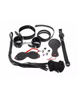 Черный BDSM набор для ролевых игр bdsm kit Muqu (8 предметов) (Цвет: черный)