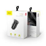 Автомобильное заряд. устр. Baseus Square Metal 1USB+1C 30W (CCALL-AS01) черное