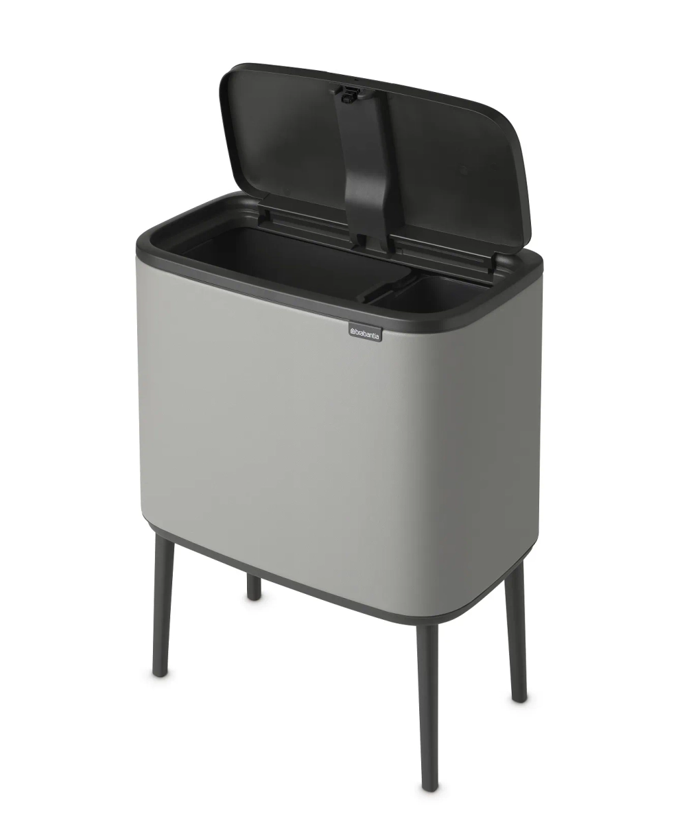 Brabantia Bo Touch 11+23л мусорный контейнер для минерального бетона серый EAN 8710755127243