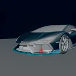 Карбоновая губа переднего бампера для LAMBORGHINI REVUELTO 2023+ Ламборгини