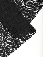Ткань кружевная гипюр стрейч 160 г/м², ш.150см, арт.SZ031636 цв.черный, уп.25м
