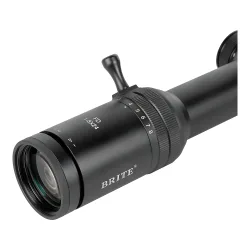 Прицел оптический BRITE LPVO 1-8X24 IFR - крупный план окуляра и рычага изменения кратности