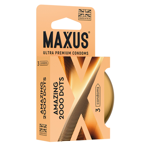 Набор презервативов с точками в металлическом кейсе Maxus 2000 Amazing Dots №3