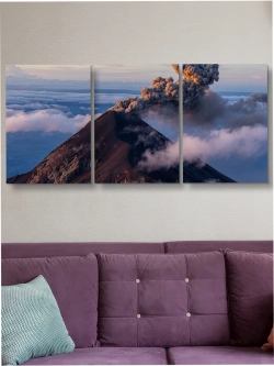 Картина Дыхание вулкана модульная 50x70см 3шт.