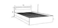 ДУЭТ-ЛЮКС кровать-1400 венге/дуб