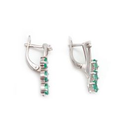 Серьги с изумрудом женские