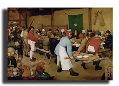 Репродукция "Питер Брейгель - Крестьянская свадьба 1568 "