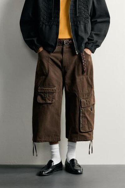 ДЖИНСОВЫЕ ШОРТЫ КАРГО RELAXED FIT — ZARA
