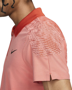 Мужское теннисное поло Nike Dri-Fit Adventage Slam RG Tennis Polo - pink quartz/rust factor/black