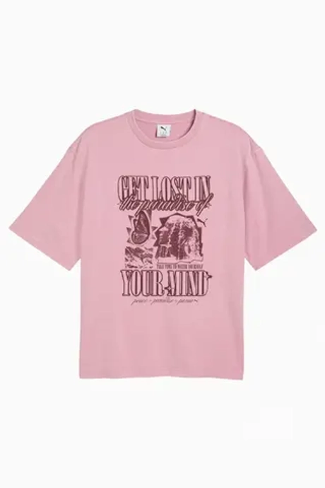 Футболка Puma Graphics Paradise Mindset Washed Boxy Tee - розовый