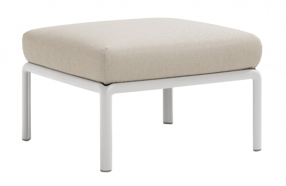 Пуф пластиковый с подушкой Nardi Komodo Pouf, белый, панама