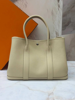 Бежевая сумка Hermes Garden Party 36