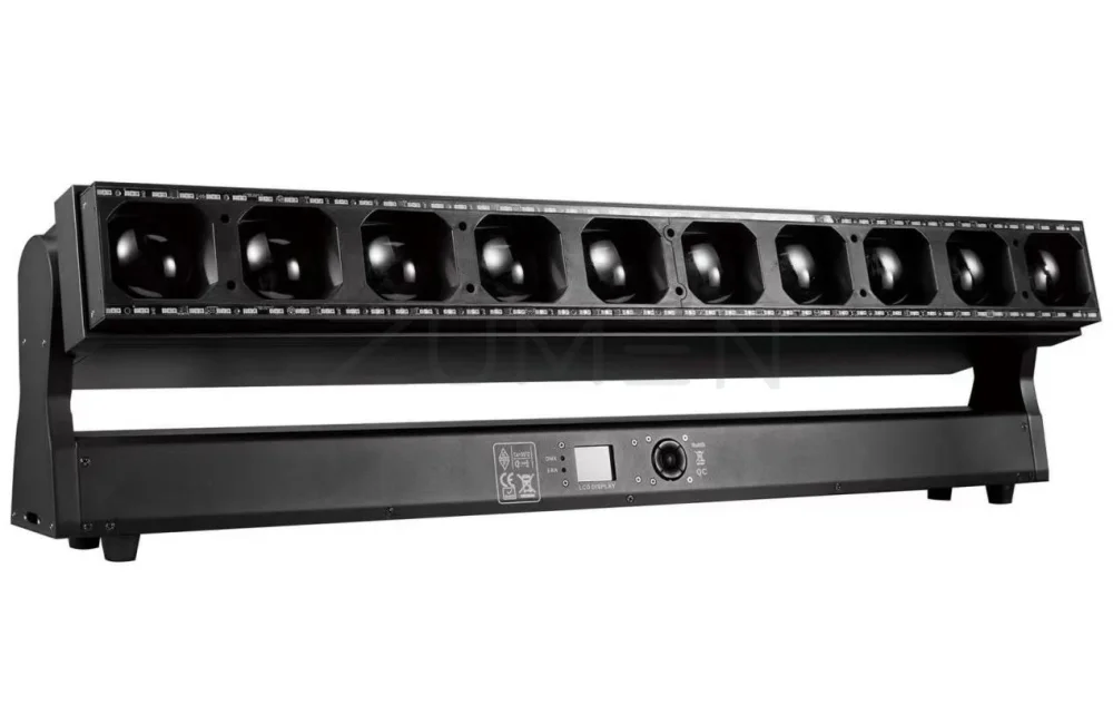 M1060-ZB — LED Moving Bar 10×60 Вт RGBW с RGB-подсветкой и зумом 4°–35°