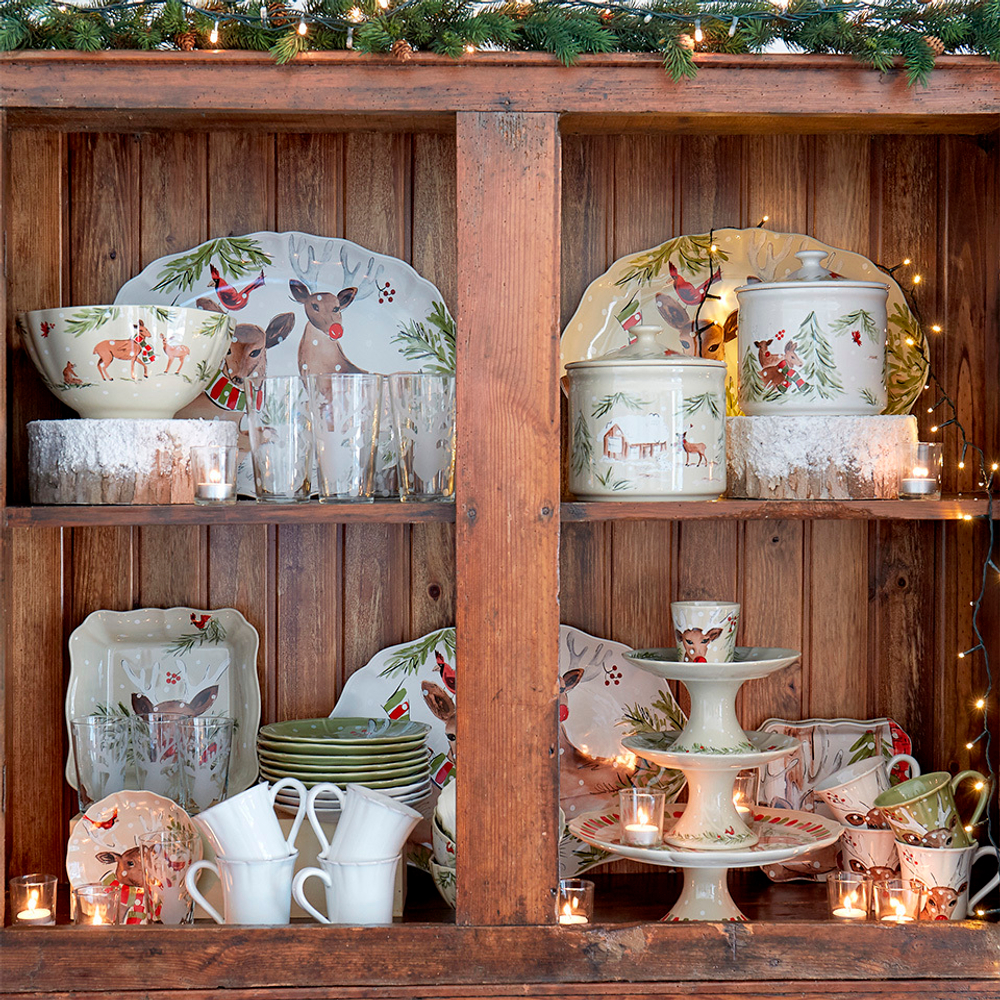 Набор чаш 4шт 9.9х10.1х5 Casafina By Costa Nova Deer Friends Linen