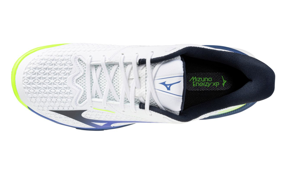 Теннисные кроссовки Mizuno Wave Exceed Tour 7 CC - white/dazzling blue/light yellow