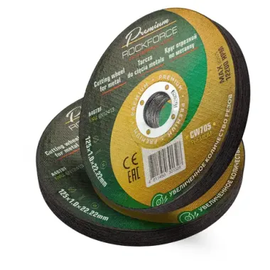 Круг отрезной по металлу 125x1x22,2мм(20шт к-т) RockFORCE RF-CW705 PREMIUM[20шт к-т]
