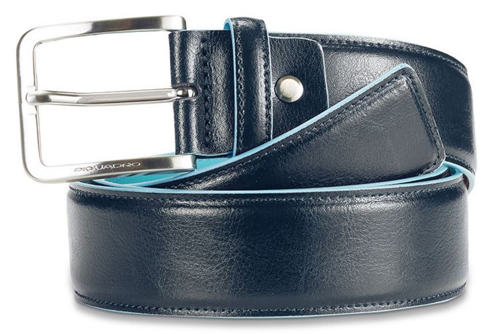 Ремень мужской Piquadro Blue Square синий кожа (CU3254B2/BLU2)
