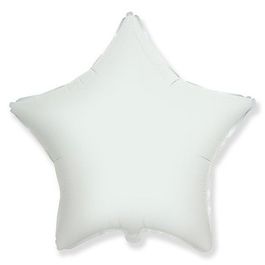 Фольгированный шар Звезда WHITE 18"/45см
