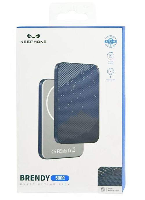 Powerbank магнитный с MagSafe Keephone Brendy Starry 5000mAh синий