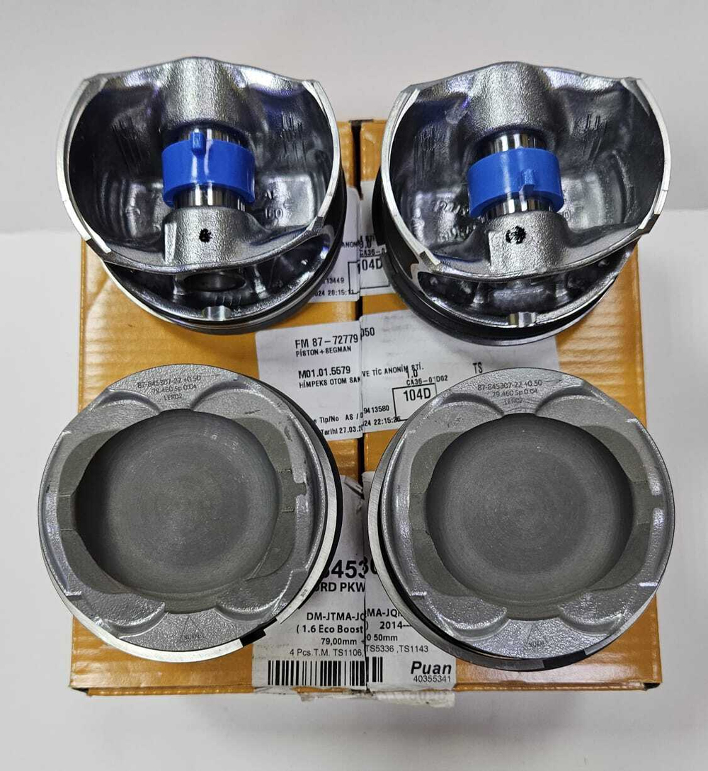 Поршни с кольцами +0.50 FORD 1.6 EcoBoost NURAL