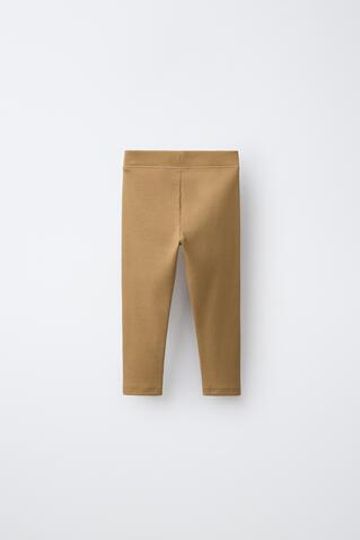 ZARA ЛЕГИНСЫ В РУБЧИК С ЭТИКЕТКОЙ, РЫЖЕВАТО-КОРИЧНЕВЫЙ
