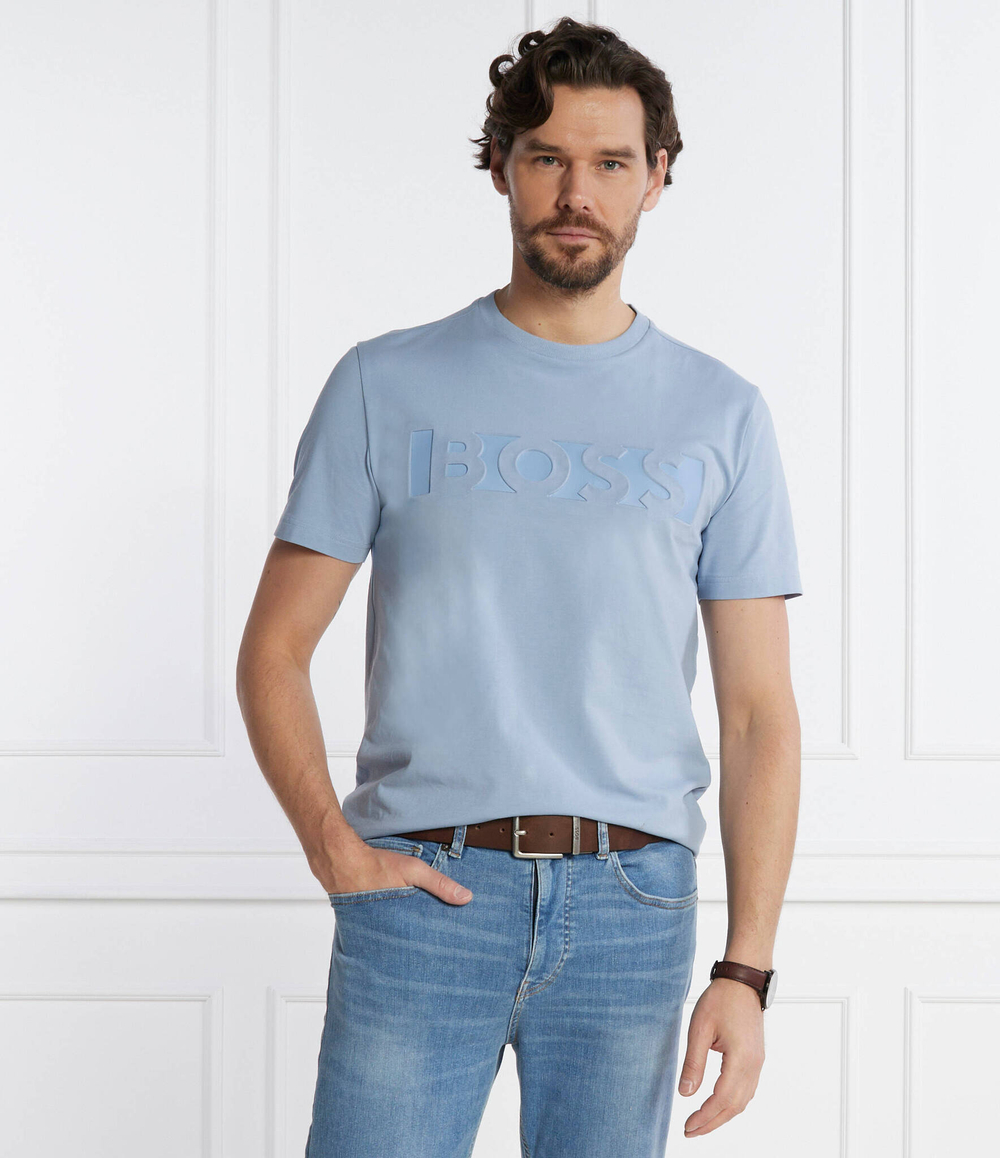 Футболка Tee 4 BOSS GREEN - голубой(50501235)