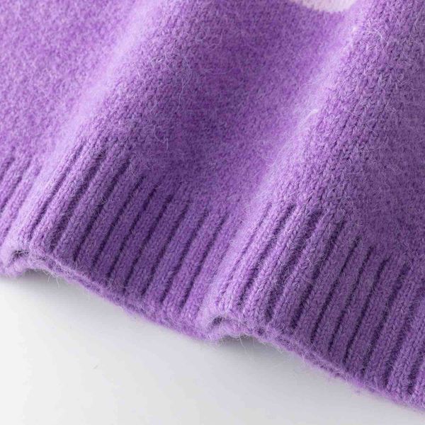 Свитер Stripes Hood фиолетовый - фото 7