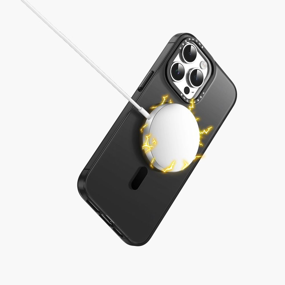 Накладка для i-Phone 15 Pro Max Keephone Magviar Magsafe черная
