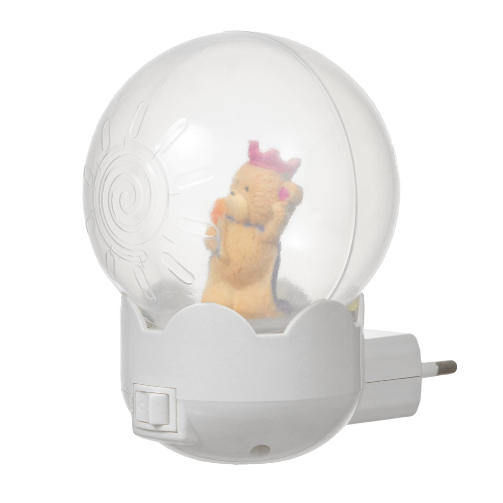 9177271 Ночник "Мишка с короной" LED белый 7х7х11 см