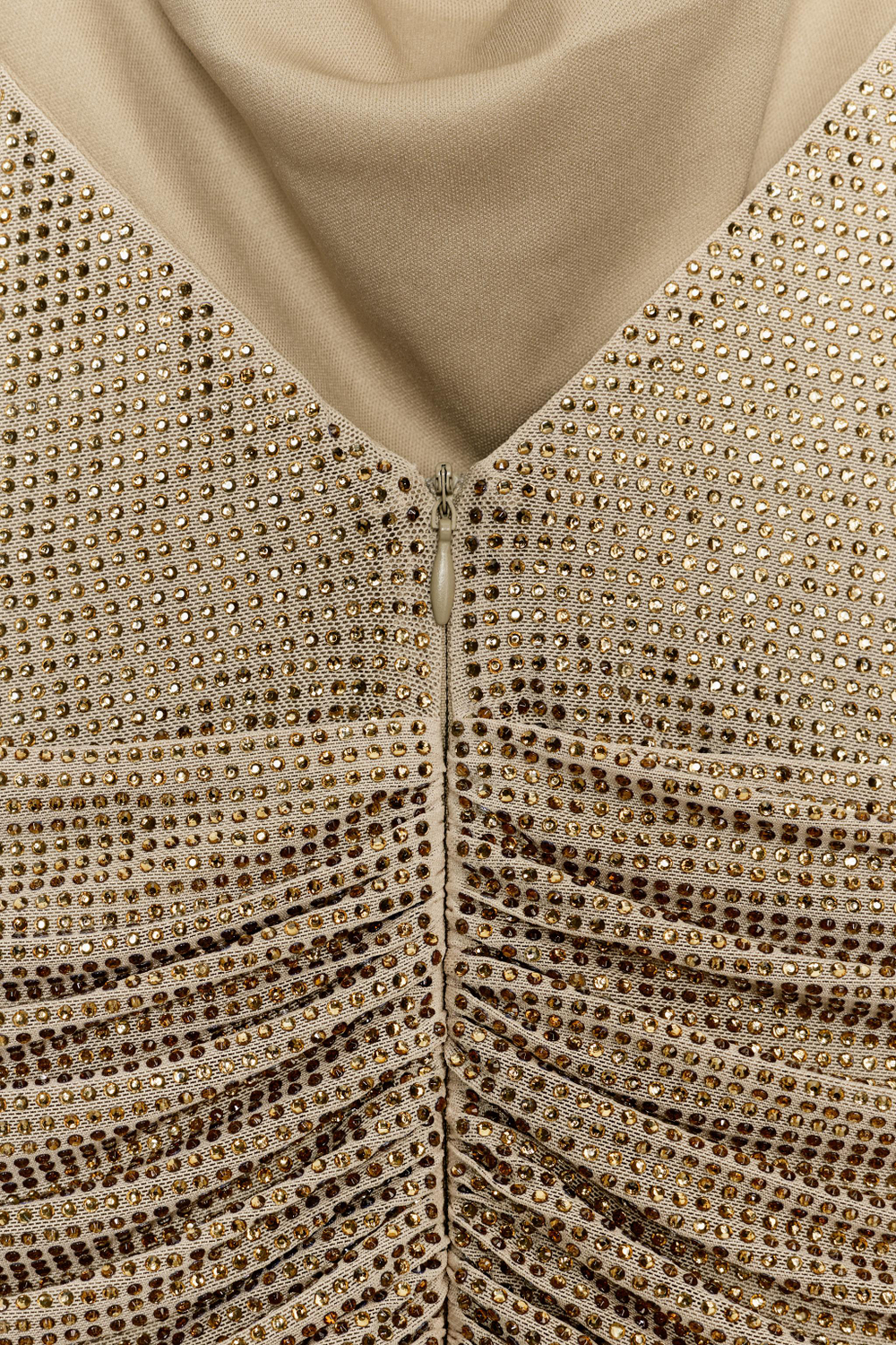 МИНИ-ПЛАТЬЕ ХАЛТЕР СО СБОРКАМИ И СТРАЗАМИ — ZARA
