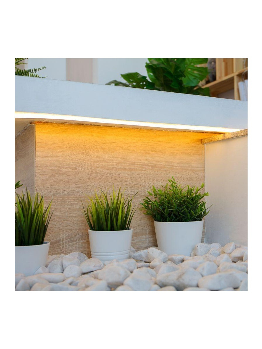 Шнур светодиодный гибкий неон LED SMD 8х16мм 120LED/м односторонний тепл. бел. 5м Neon-Night 131-006